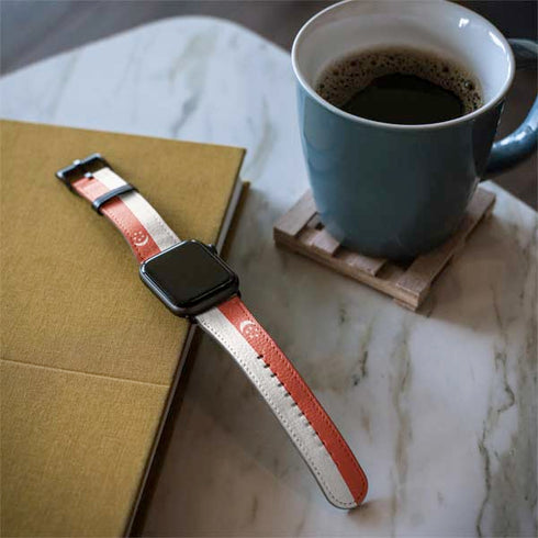 Singapore Flag Distressed Apple Watch Band 38-40mm